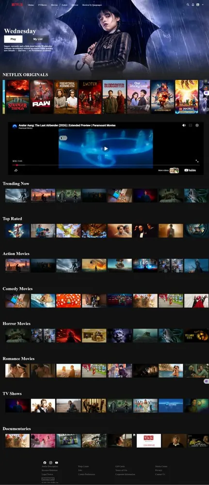 Netflix Clone trailer player