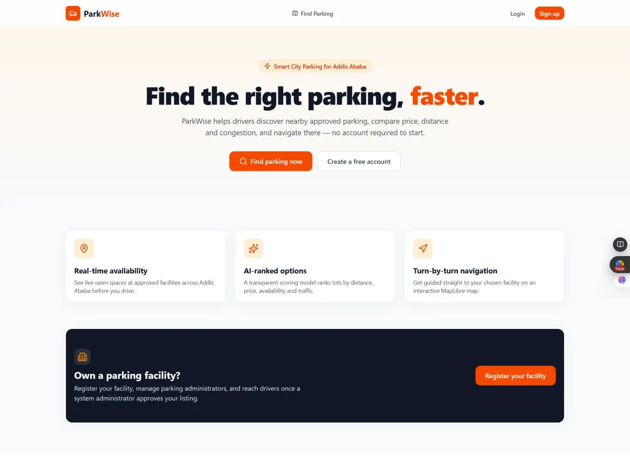ParkWise parking map